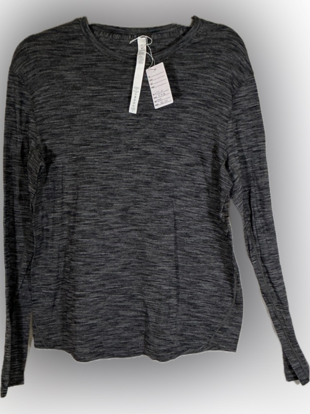 Lululemon Heathered Gray Long Sleeve Top Size M Athletic Activewear